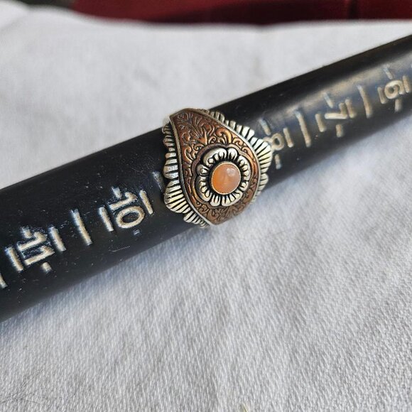 Sterling & Copper Sunstone Ring - Picture 3 of 4